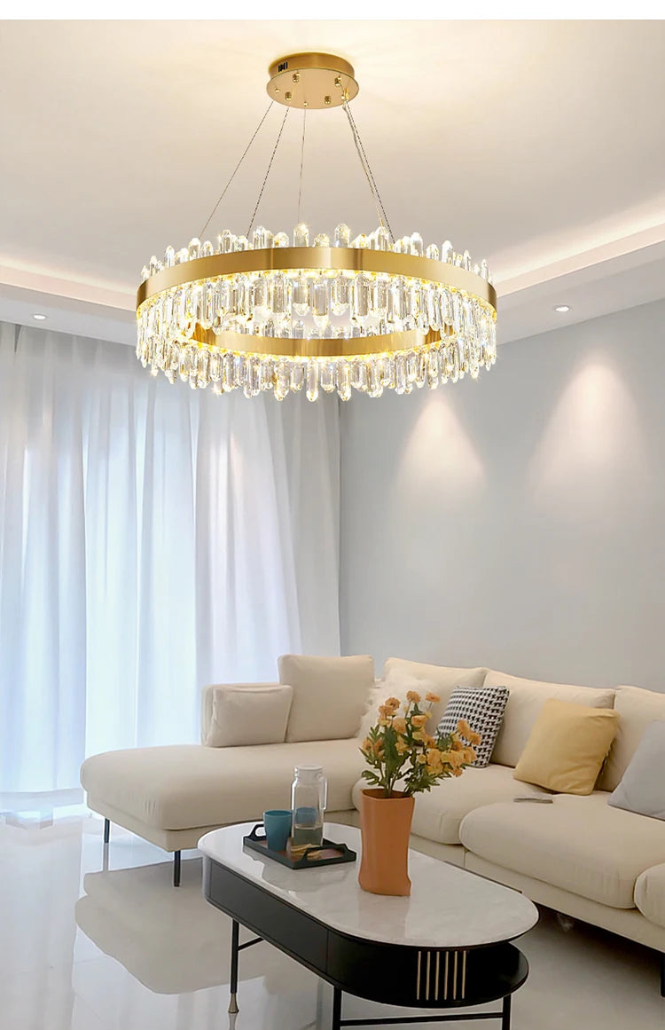 Sparkling Crystal Chandelier for Living Rooms, Dining Areas & More