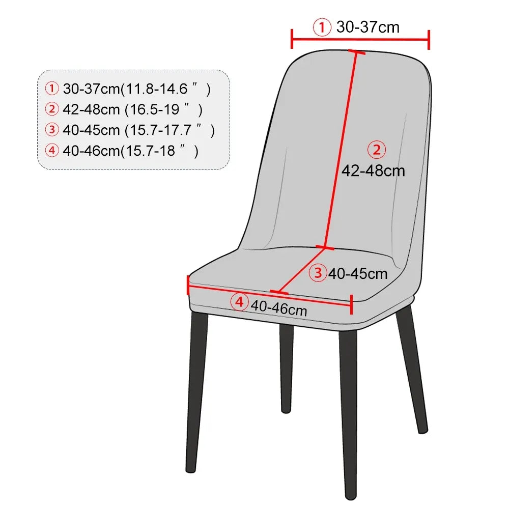 Jacquard Curved Chair Cover Machine Washable Dustproof Backrest Cover for Home Decoration - 1/2/4/6 Pcs