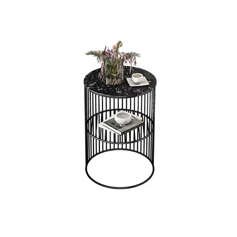 Nordic Minimal Round Marble Side Coffee Table For Home