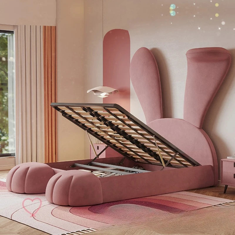 Dreamy Rabbit Bed for Girls Soft Flannel & Super Cute Design