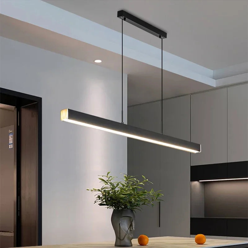 Sleek LED Dining Room Chandelier Perfect for Dining Rooms, Bars & Offices