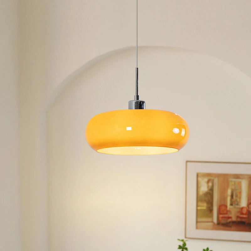 Orange & White Glass Pendant Lamp for Every Room