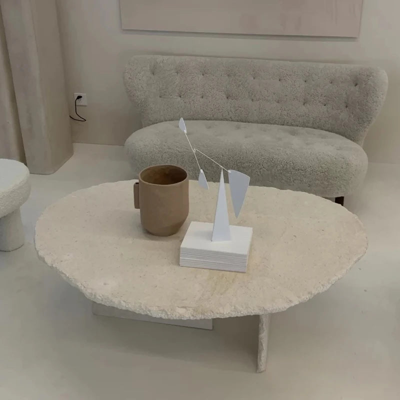 Luxury Coffee Table with Marble Base for Living Room