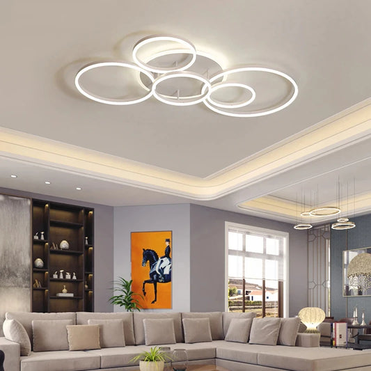 Geometric Sleek & Adjustable LED Chandelier for Stylish Homes