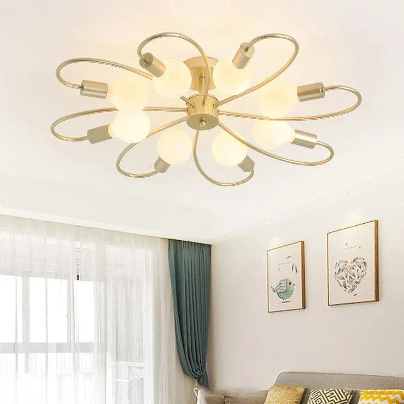 Sleek Nordic LED Ceiling Light for Living Rooms & Bedrooms