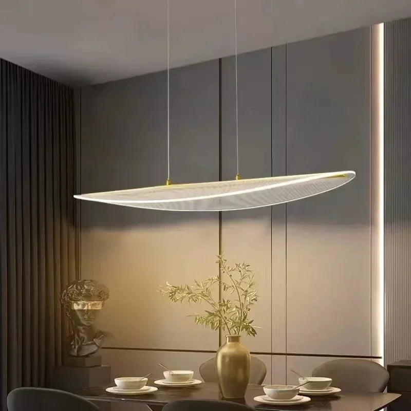 Nordic Long Curve LED Chandelier Perfect for Dining & Tea Rooms