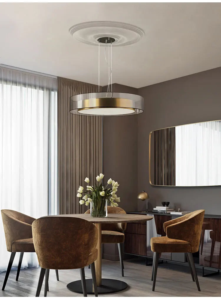 Modern Copper LED Chandelier