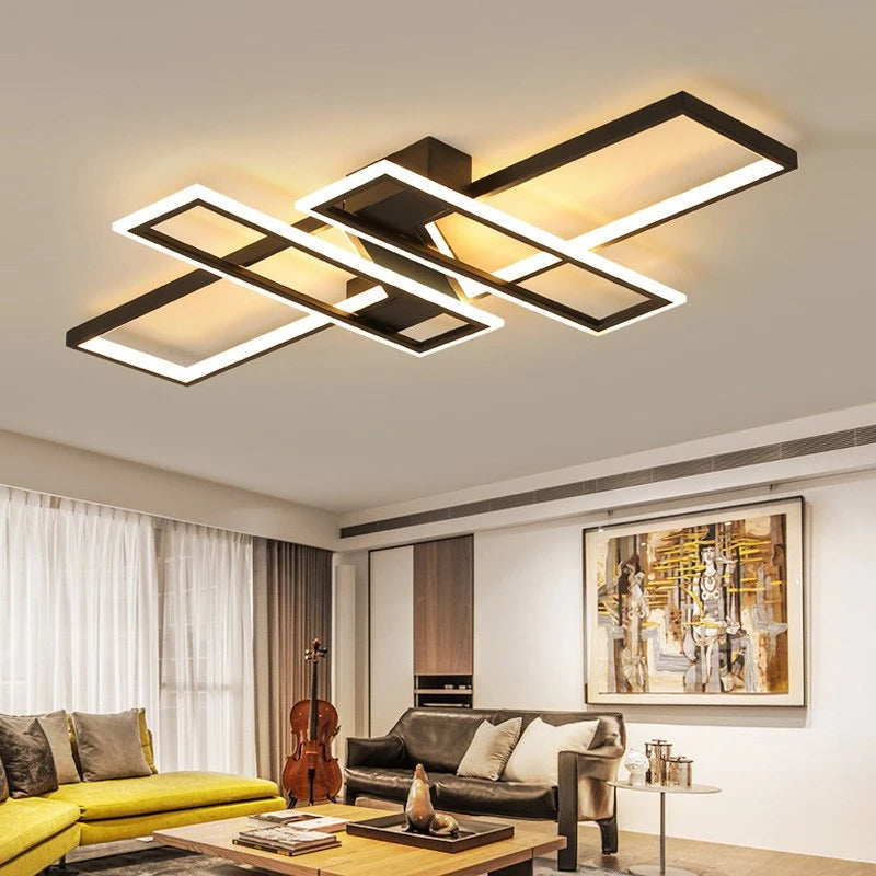 Energy Efficient LED Ceiling Light with Remote & Adjustable Brightness for Living & Dining Rooms