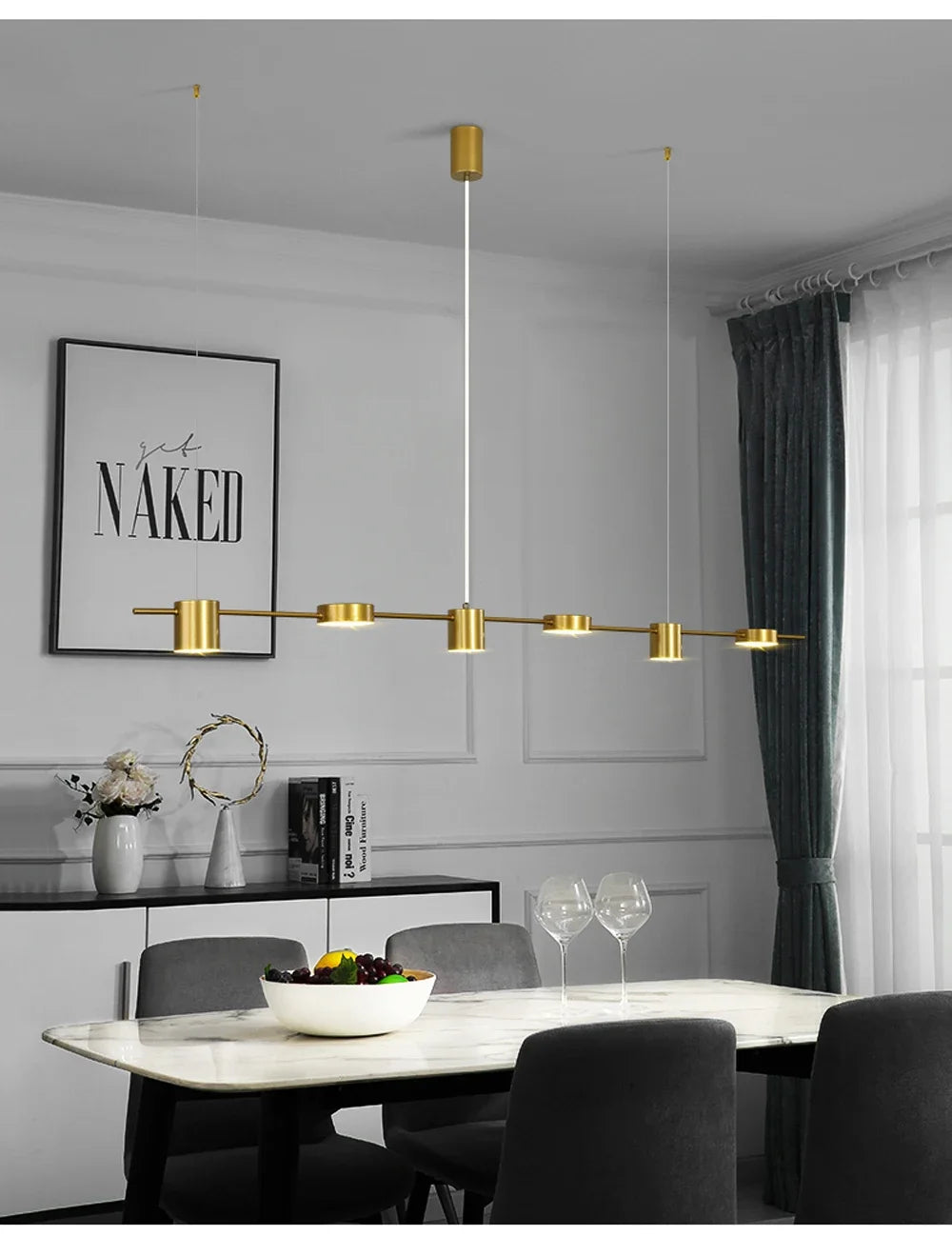 Sleek & Stylish LED Chandelier Perfect for Dining, Kitchen & Living Room