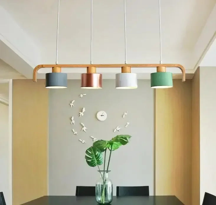 Stylish Nordic Wood Chandelier Perfect for Restaurants, Offices & Modern Spaces