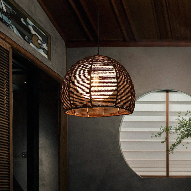 Hand Woven Stylish Bedroom Lamp for Natural Elegance