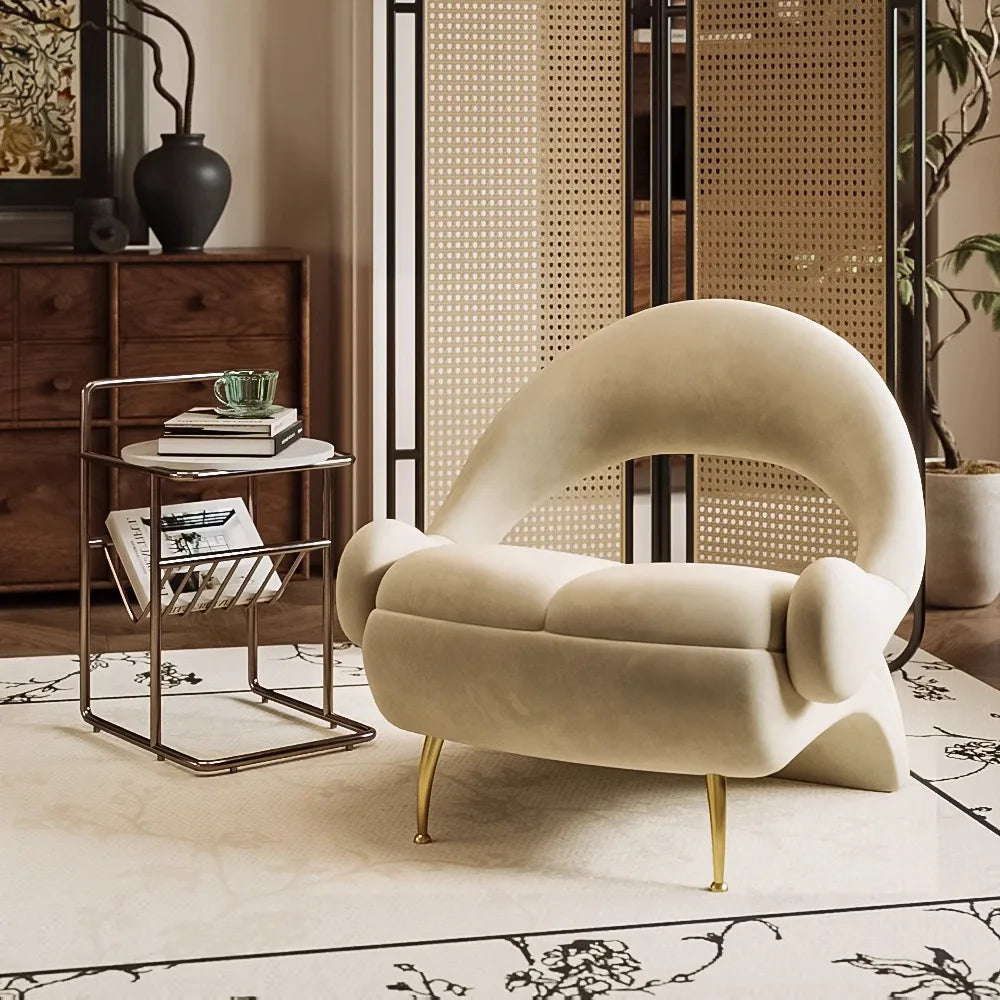 Portable Solid Wood Sofa Chair – Unique Designer Armchair for Any Space