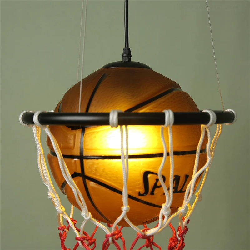 Cool Basketball Hanging Lamp Perfect for Kids’ Bedroom & Playroom
