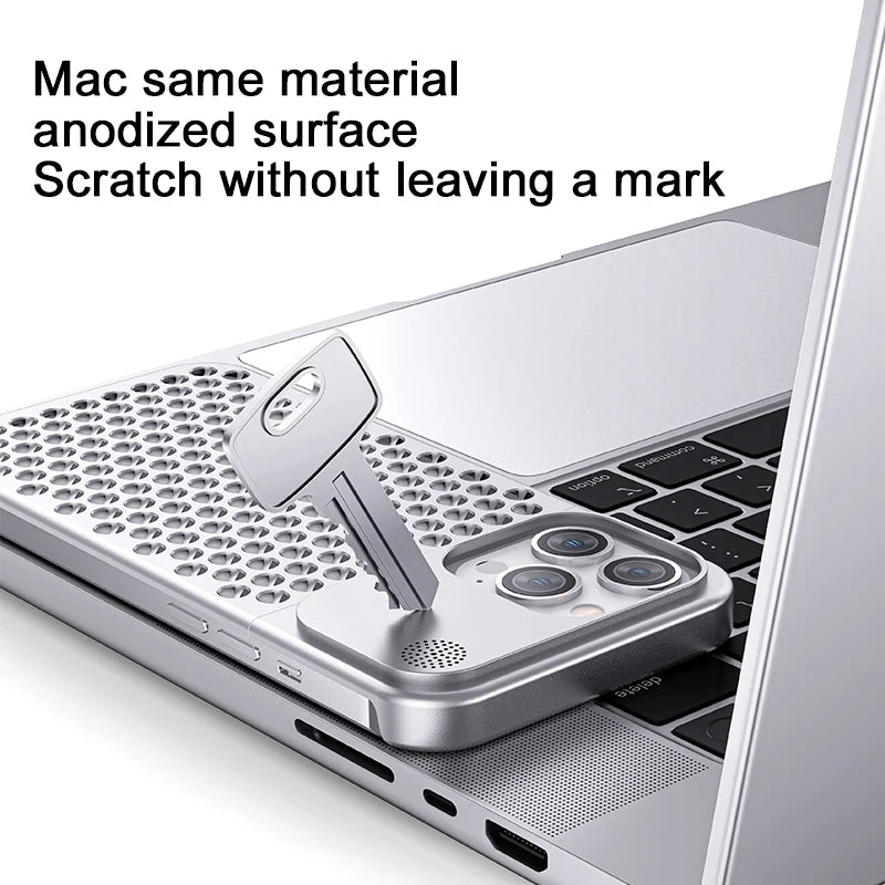 Aluminum Cooling iPhone Case For iPhone 16, 16 Pro, 16 Plus, 16 ProMax, 15,14,13,12 - Pro & Plus Series