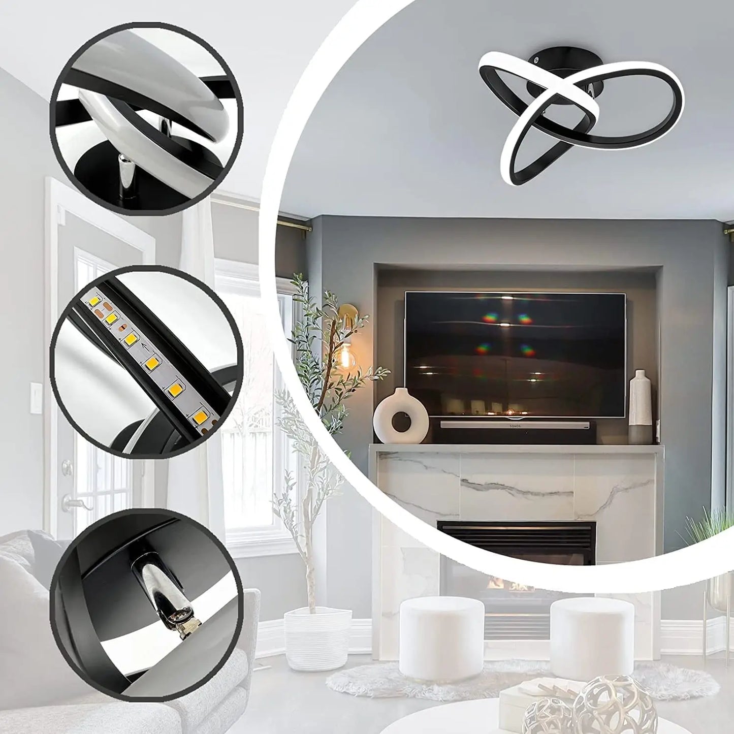 3 Color LED Chandelier for a Chic Modern Look