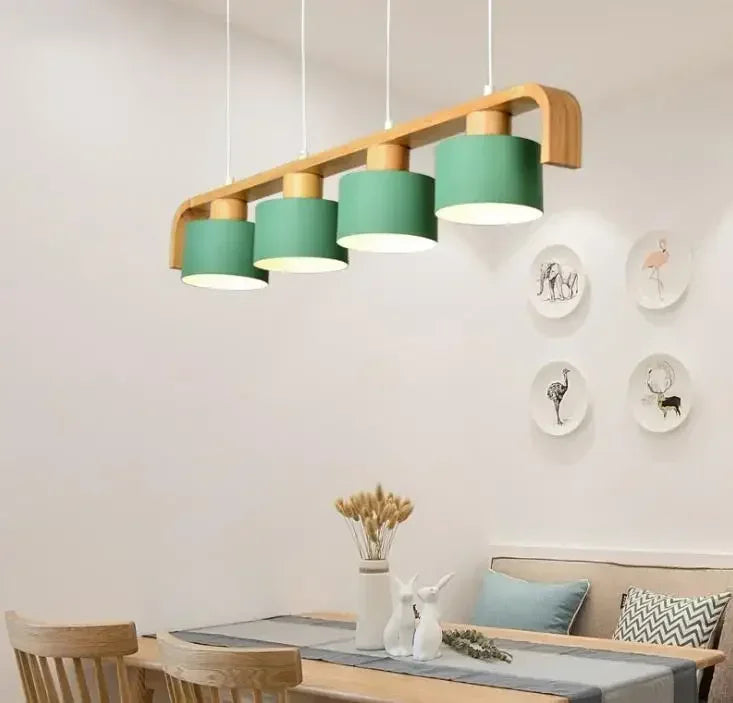 Stylish Nordic Wood Chandelier Perfect for Restaurants, Offices & Modern Spaces