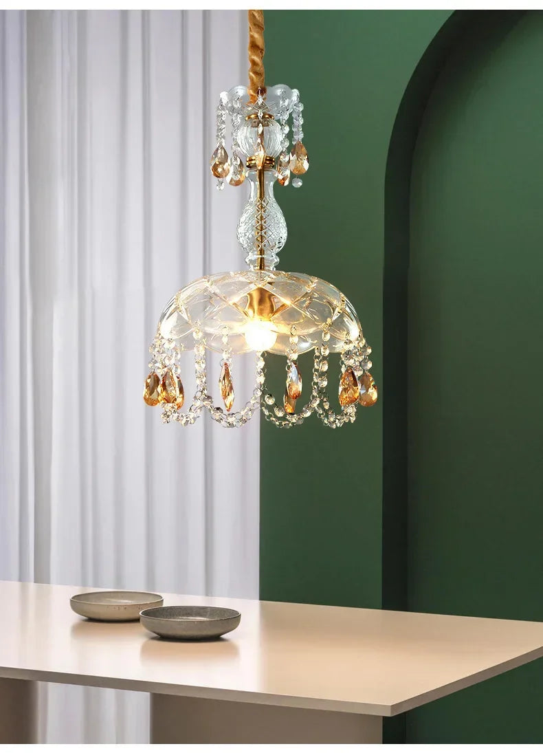 Luxury Crystal Ceiling Lamps Shine Bright in Your Bedroom & Dining Room with LED Elegance