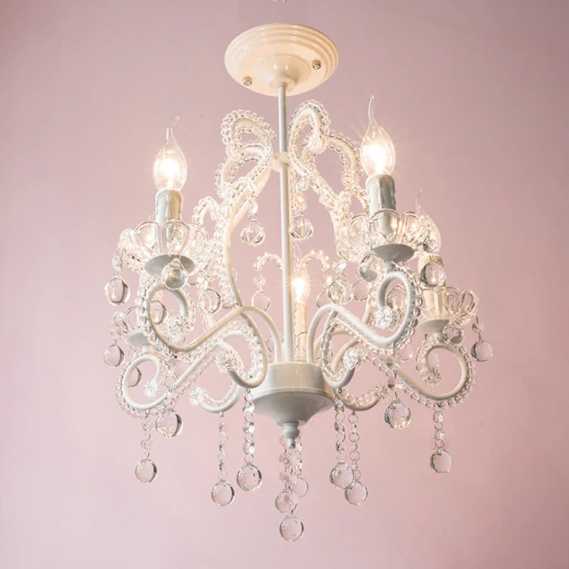 Beautiful Pink Crystal Chandelier for Girls’ Rooms