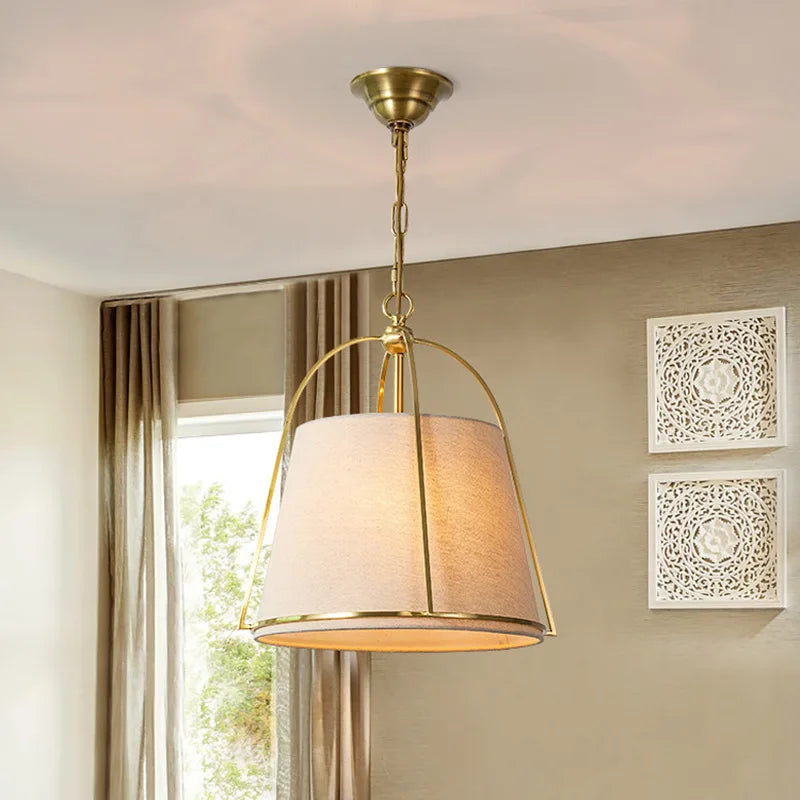 American Style Cloth Chandelier for Restaurants, Bars, and Cozy Home Spaces