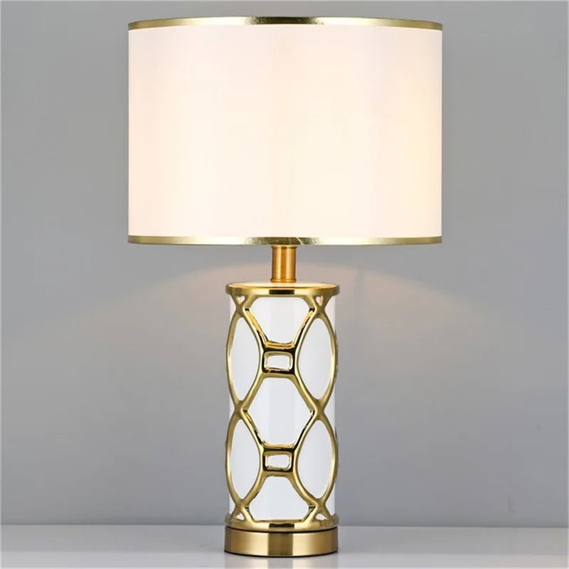 Contemporary White Desk Lamp - Elegant Bedroom Lighting
