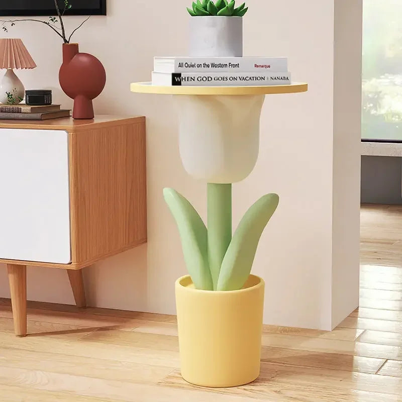 Nordic Style Tulip Shape Sofa Side Small Coffee Table