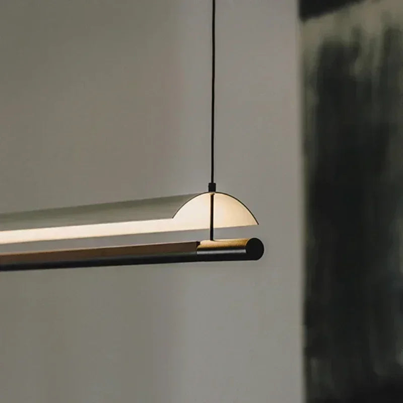 long strip LED chandelier Perfect for offices, living rooms, and dining areas, adding a sleek, contemporary touch