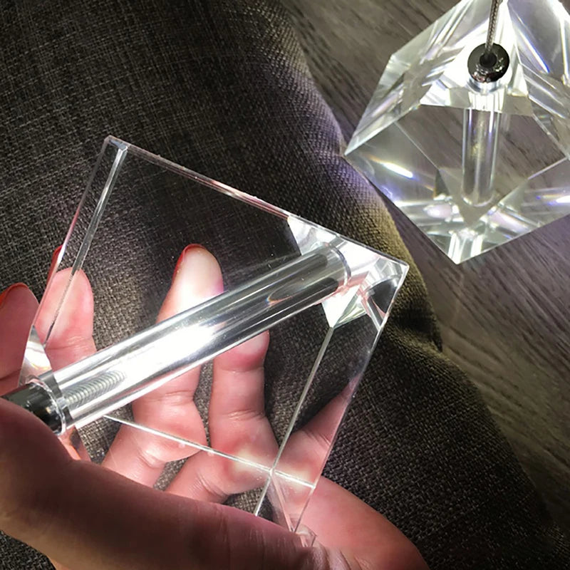 LED Square Crystal Chandelier for Hotels, Restaurants, and Staircases