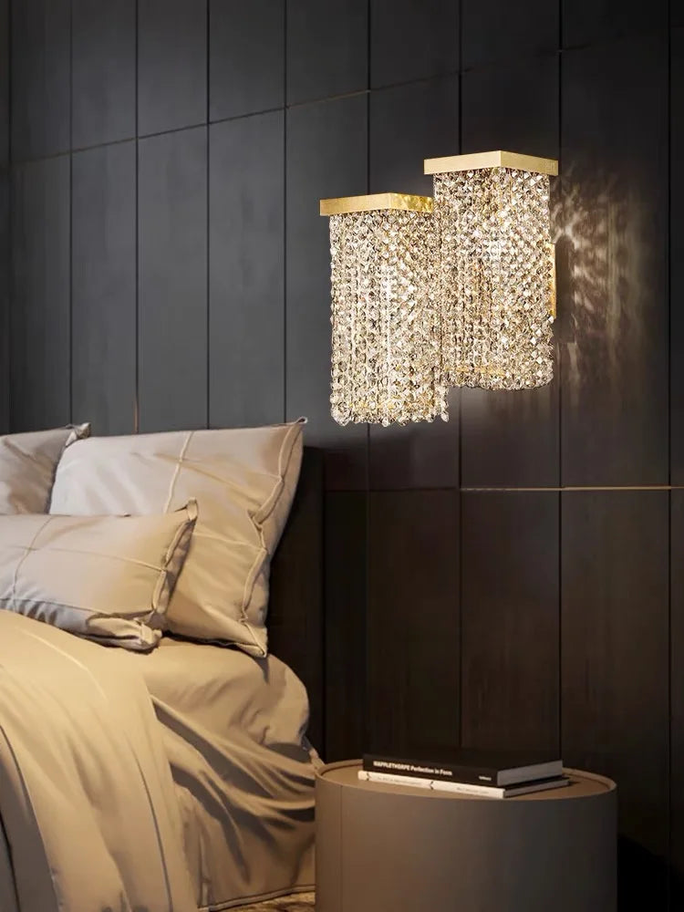 Gold & Crystal Luxury Hanging Chandelier for Villas & Bars