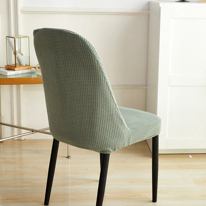 Jacquard Curved Chair Cover Machine Washable Dustproof Backrest Cover for Home Decoration - 1/2/4/6 Pcs