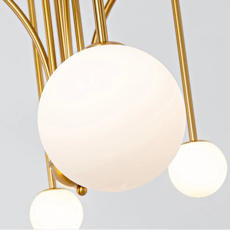 Elegant 8 Head Glass Ball Chandelier Perfect for Dining & Kitchen