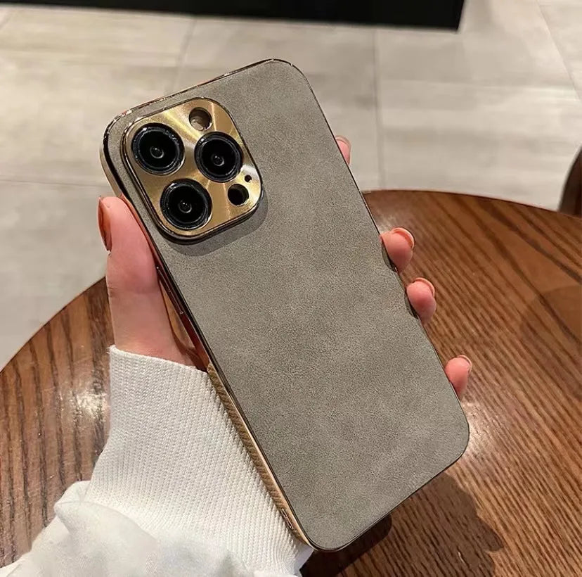 Premium SheepSkin Leather Case: Soft, Shockproof Protection for iPhone 15 Pro Max & More!
