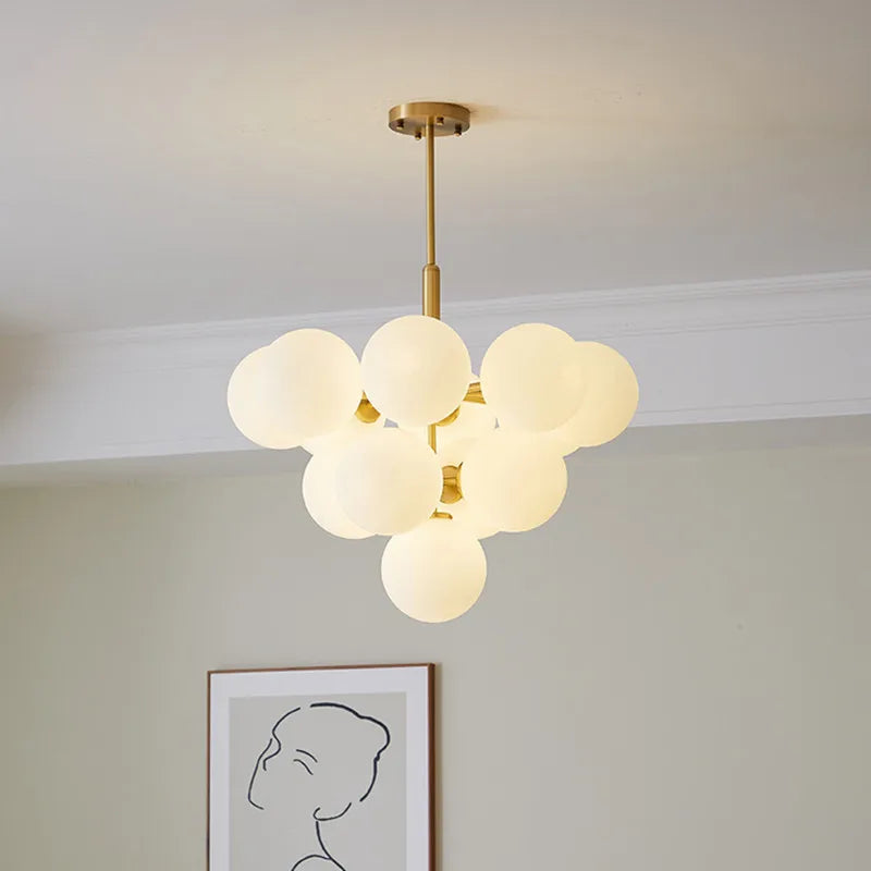 Glass Ball Pendant Light Elegant LED Chandelier for Any Room