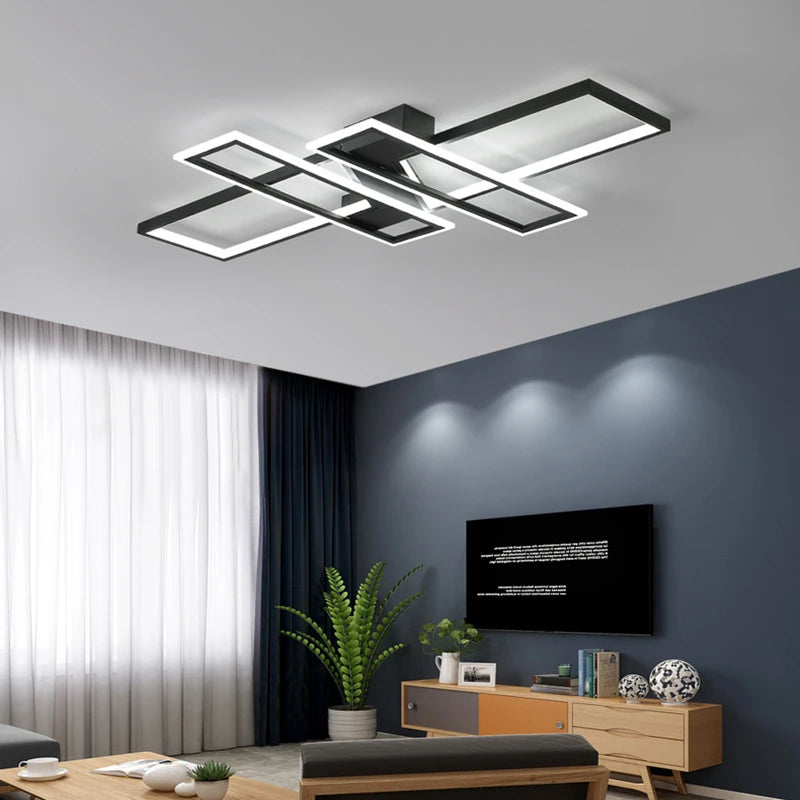 Energy Efficient LED Ceiling Light with Remote & Adjustable Brightness for Living & Dining Rooms