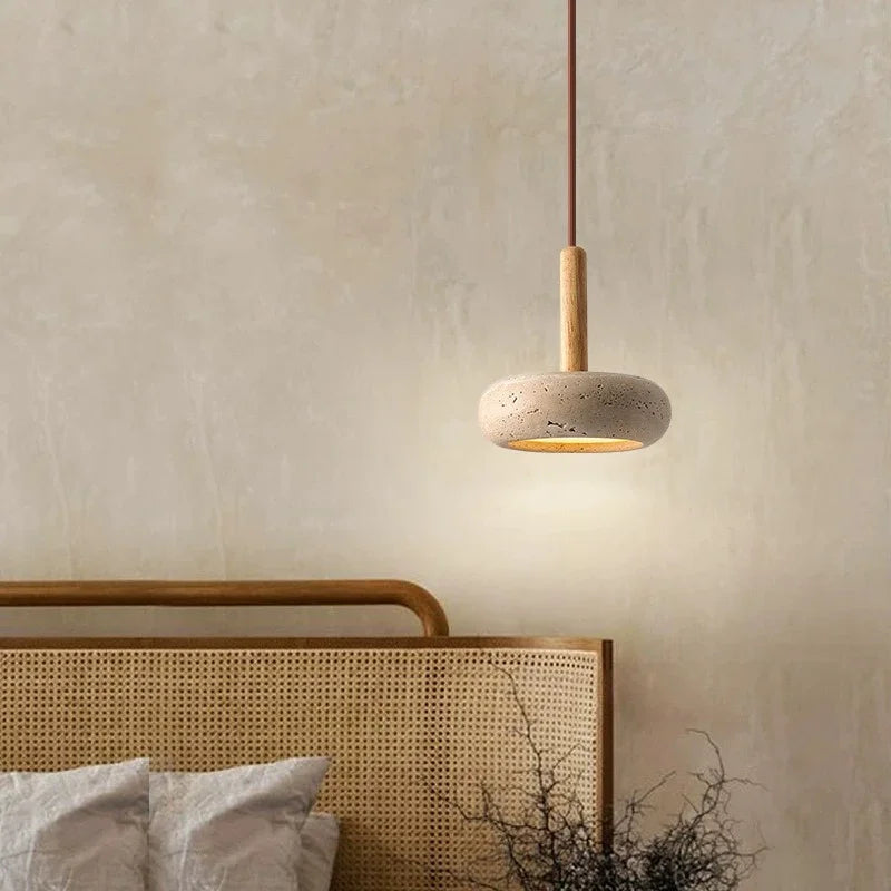 Unique Stone Pendant Lamp Perfect Blend of Nature & Elegance