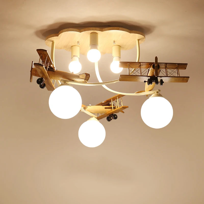 Airplane Ceiling Light for Children's Bedrooms