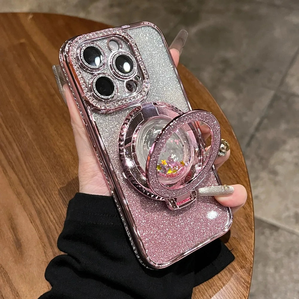 Glitter Diamond Quicksand Magsafe Case for iPhone 16 Pro Max – Dazzle & Protect