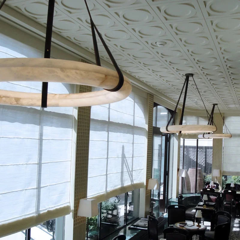 Copper, Leather & Marble Magic – The Ultimate Living Room Pendant Light