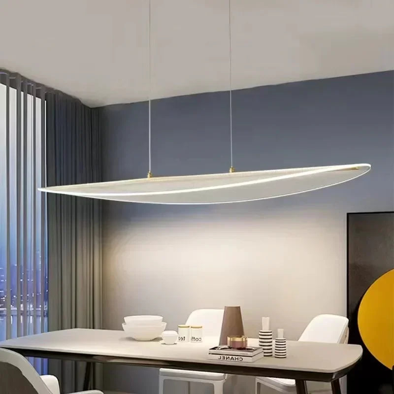 Nordic Long Curve LED Chandelier Perfect for Dining & Tea Rooms