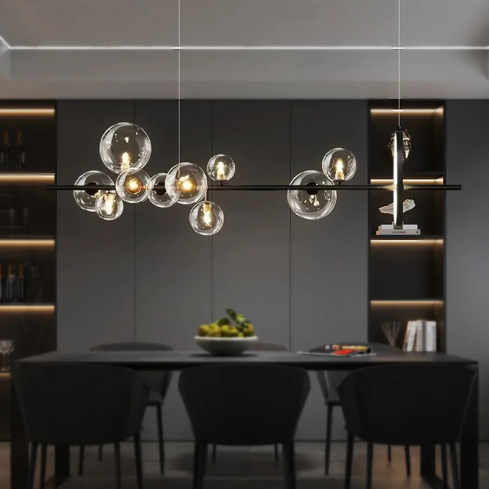 Unique Bubble Glass Chandelier Perfect for Dining & Living Rooms