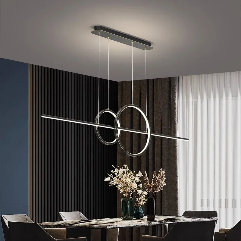Stylish Clean Line Chandelier for Kitchen Islands & Study Spaces