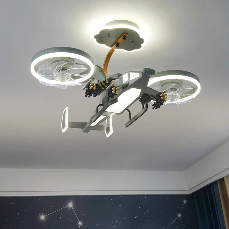 Cool & Creative! Kids’ Plane Ceiling Fan Lamp with LED Lights for Children’s Rooms