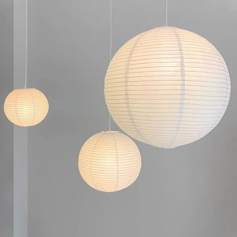 Handmade Rice Paper Hanging Light for Study, Café & Bedroom