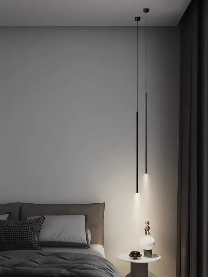 Nordic Style LED Long Chandelier for Bedrooms, Lounges & Cafés