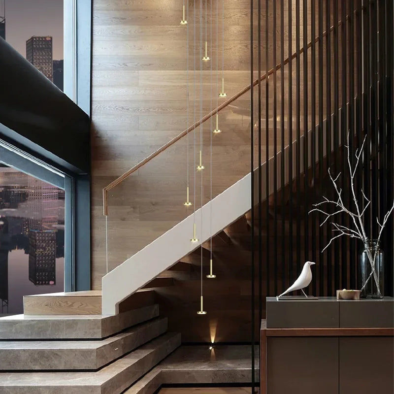 Nordic Meteor Shower Chandelier for Staircases & Living Rooms