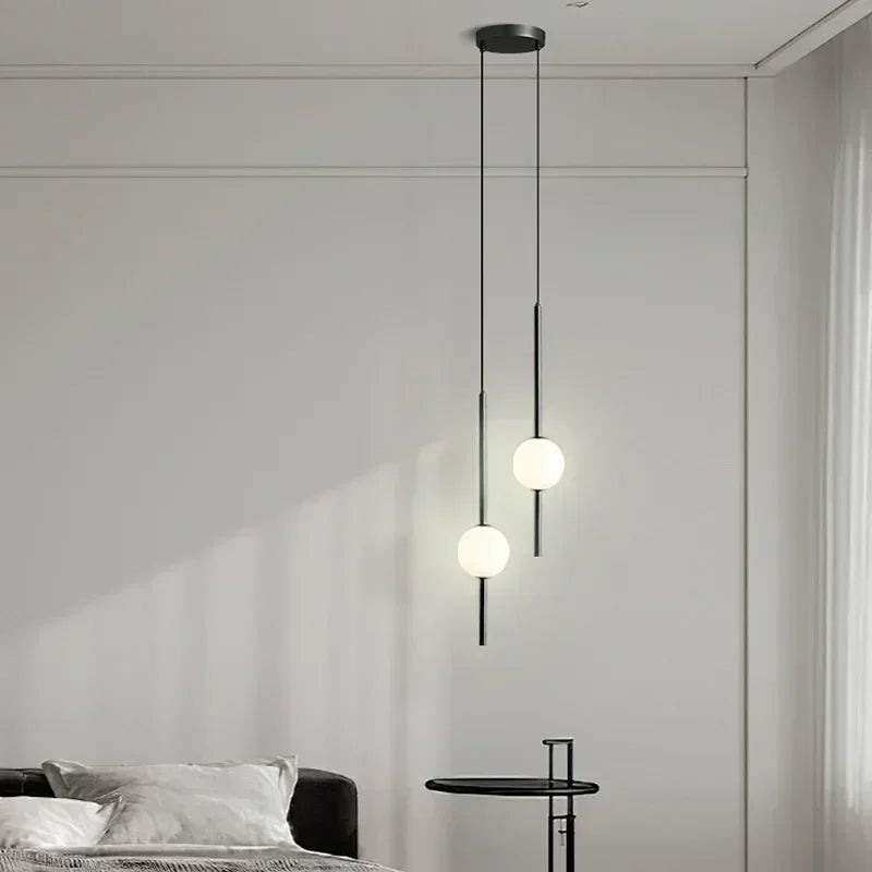 Simple Glass Ball Pendant Light for Dining & Bedroom