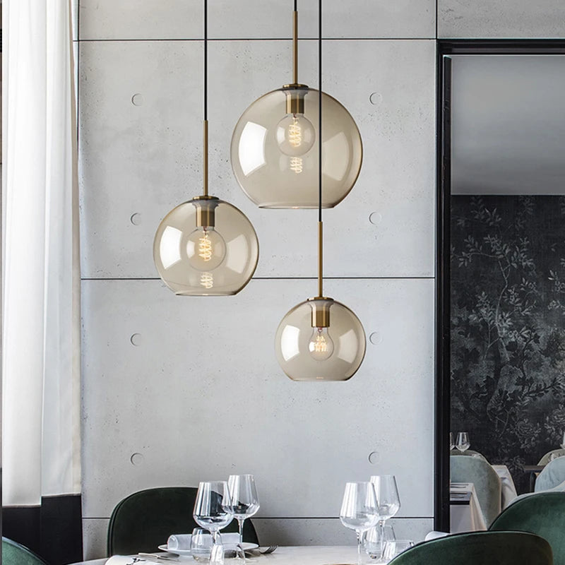 Modern Loft Glass Pendant Light for Home & Restaurants
