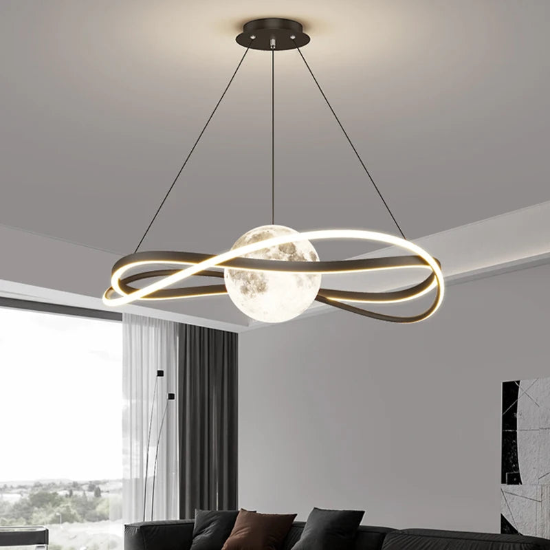 GLOWING MOON SPECTRUM PENDANT LIGHTS FOR SPACE DECOR