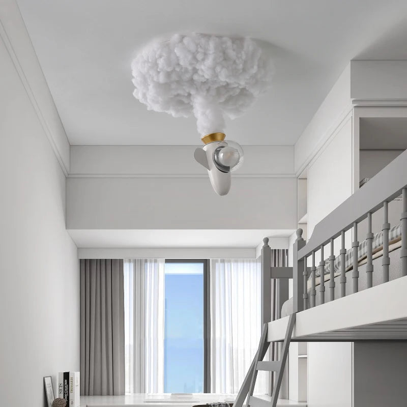 Cloud & Rocket Ceiling Lamp Perfect for Study, Bedroom & Playroom