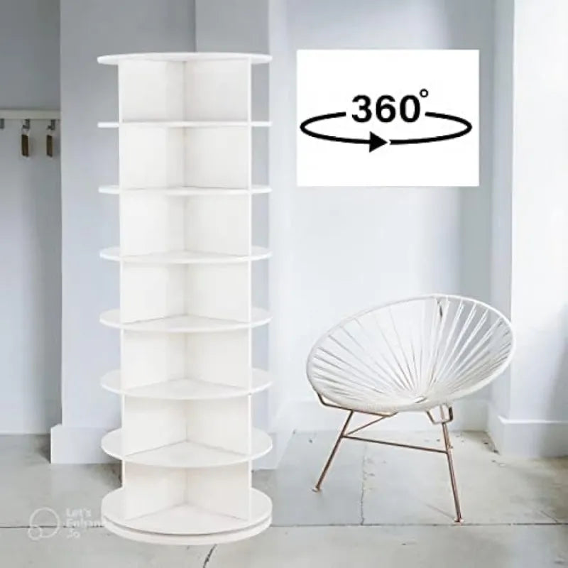360° Rotating Shoe Organizer Rack Tower