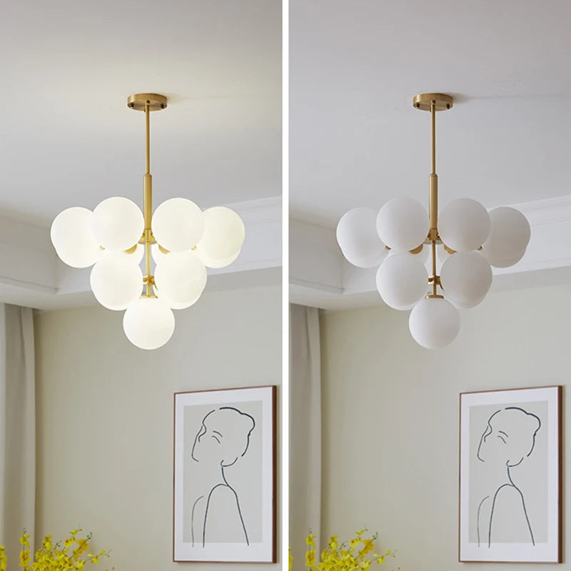 Glass Ball Pendant Light Elegant LED Chandelier for Any Room